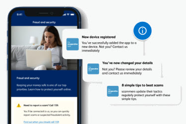 The Co-operative Bank website - mobile view